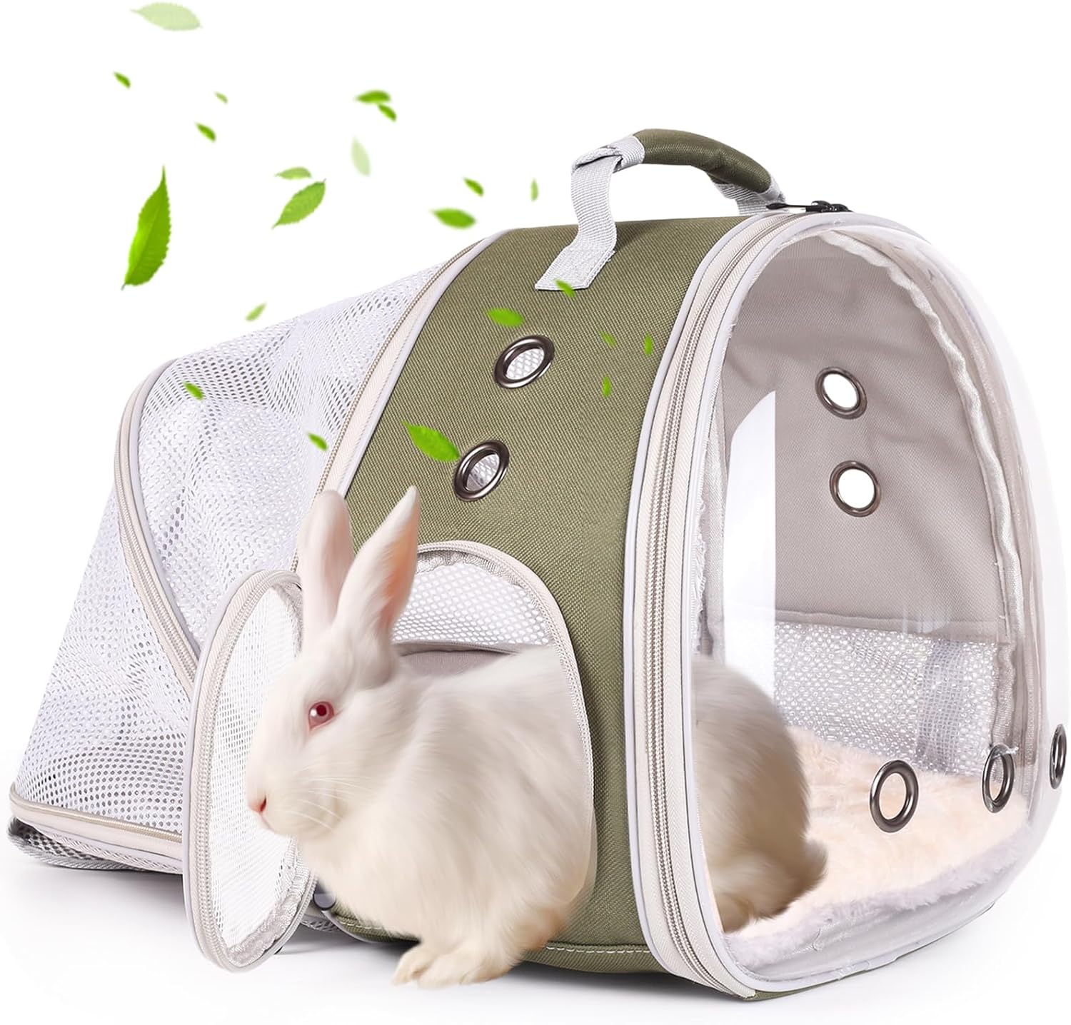 Back Expandable Backpack for Small Animals, Portable Travel Bag Breathable Pet Carrier Cages for Bunny, Guinea Pig, Bearded Dragon, Lizard, Rabbit, Squirrel, Tortoise, Kitten, Sugar Glider - Image 9