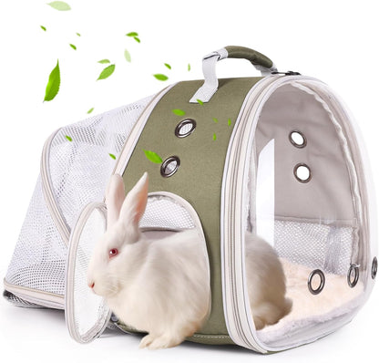 Back Expandable Backpack for Small Animals, Portable Travel Bag Breathable Pet Carrier Cages for Bunny, Guinea Pig, Bearded Dragon, Lizard, Rabbit, Squirrel, Tortoise, Kitten, Sugar Glider - Image 9