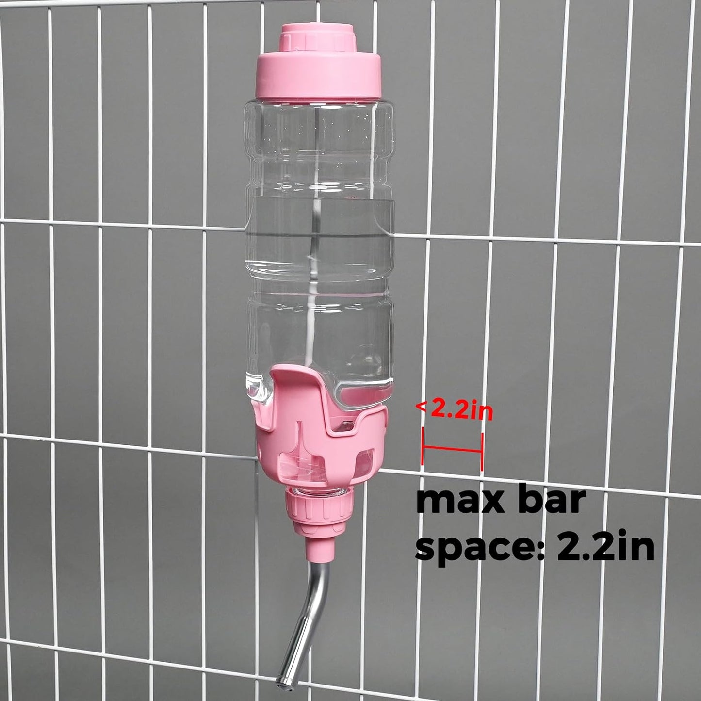 Vannon dog water dispenser for cage pink disassembled for easy cleaning.