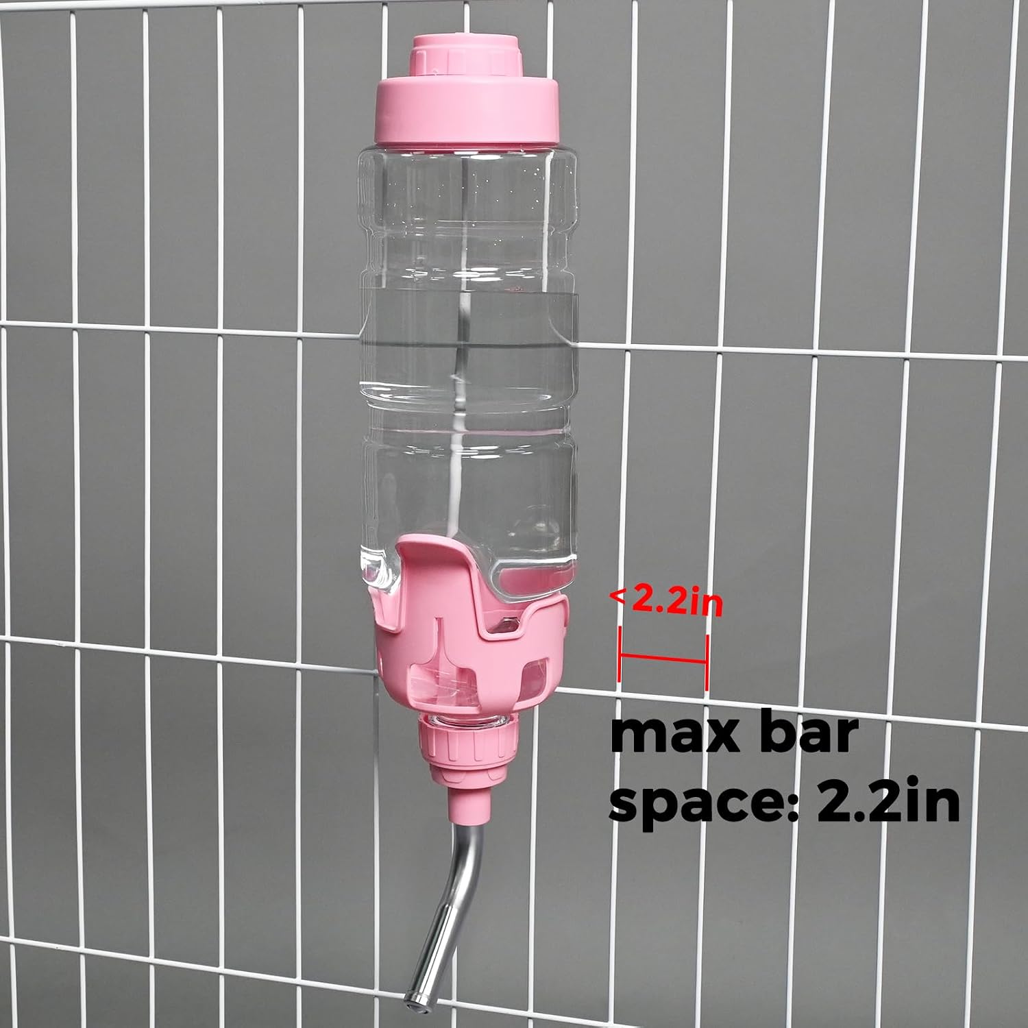 Vannon dog water dispenser for cage pink disassembled for easy cleaning.