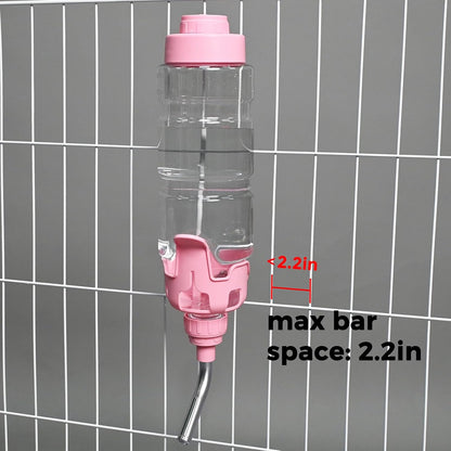 Vannon dog water dispenser for cage pink disassembled for easy cleaning.