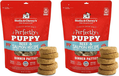 Stella & Chewy's Freeze Dried Raw Dinner Patties - Crafted for Puppies - Grain Free, Protein Rich Perfectly Puppy Beef & Salmon Recipe - 14 oz Bag - Image 13