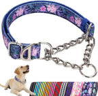 Martingale Dog Collar with Soft Padded - Reflective Choke Chain Collar, Heavy Duty Dual D-Rings no Pull Dog colla for Large/Medium/XL,XXL Dogs - Comfort Training Collar(Black M) - Image 9
