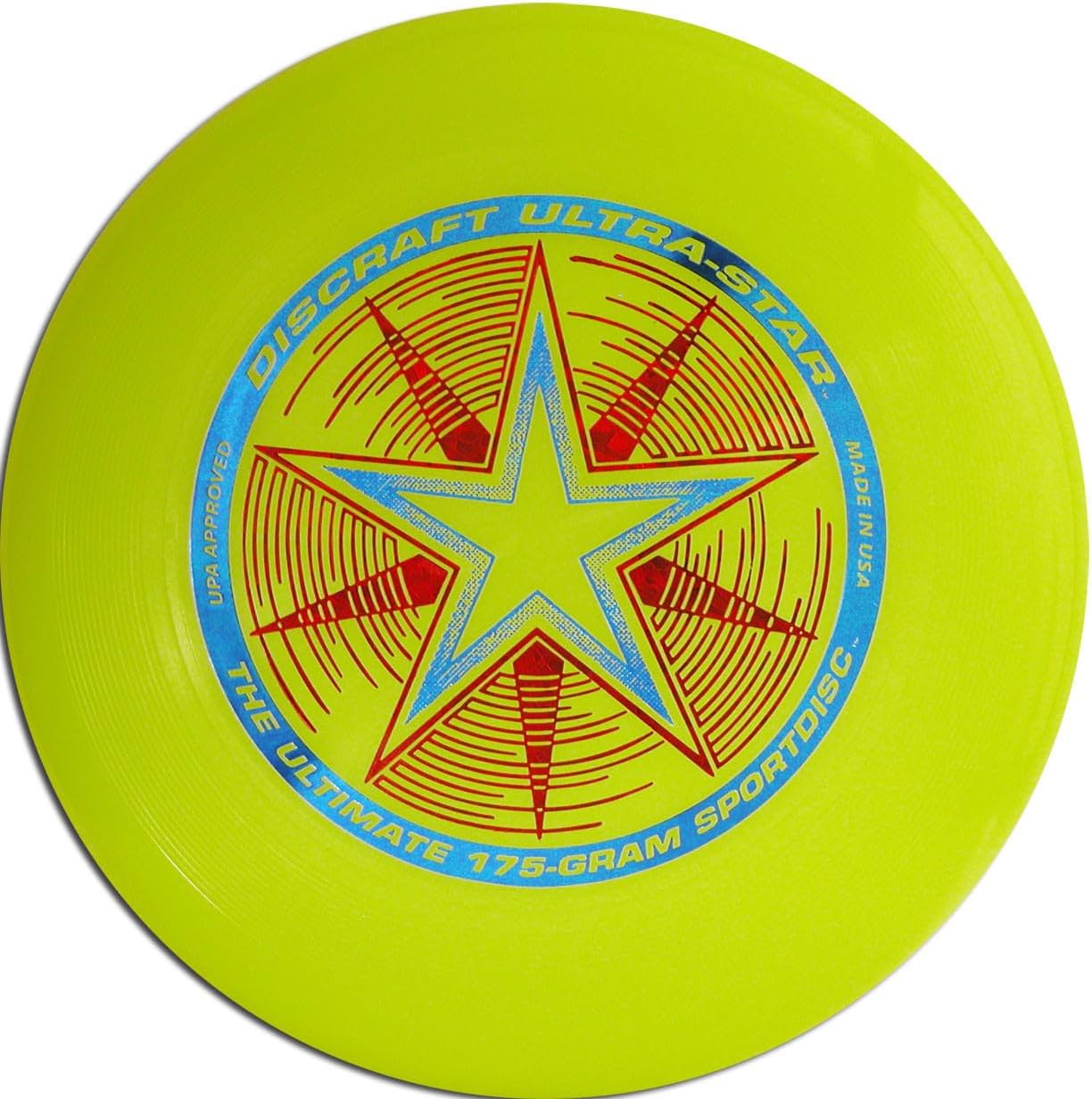 Discraft official competition specification flying disc angled perspective view.