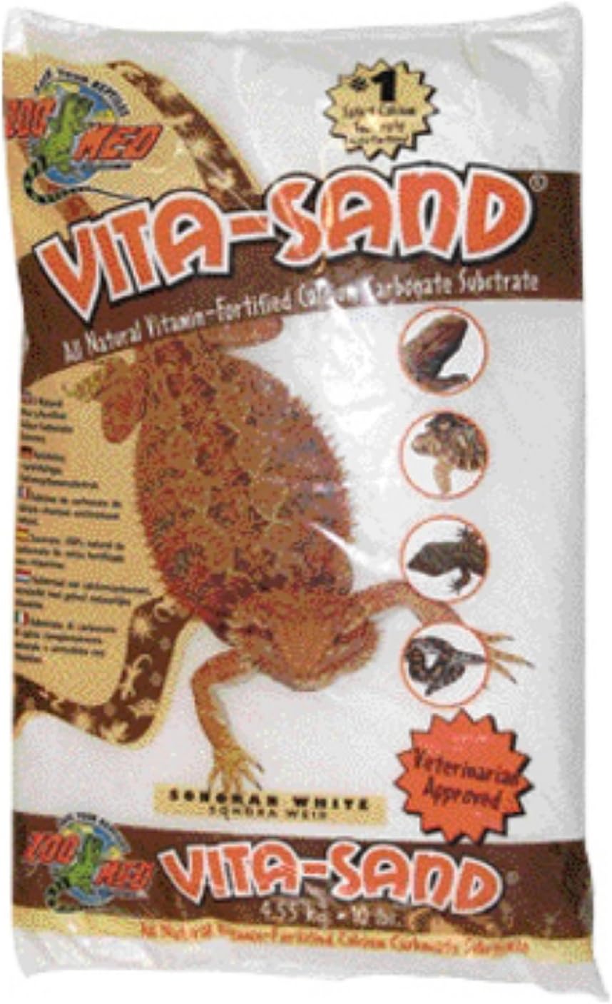 Zoo Med Vita Sand Sonoran White 5 Pounds front view professional reptile substrate