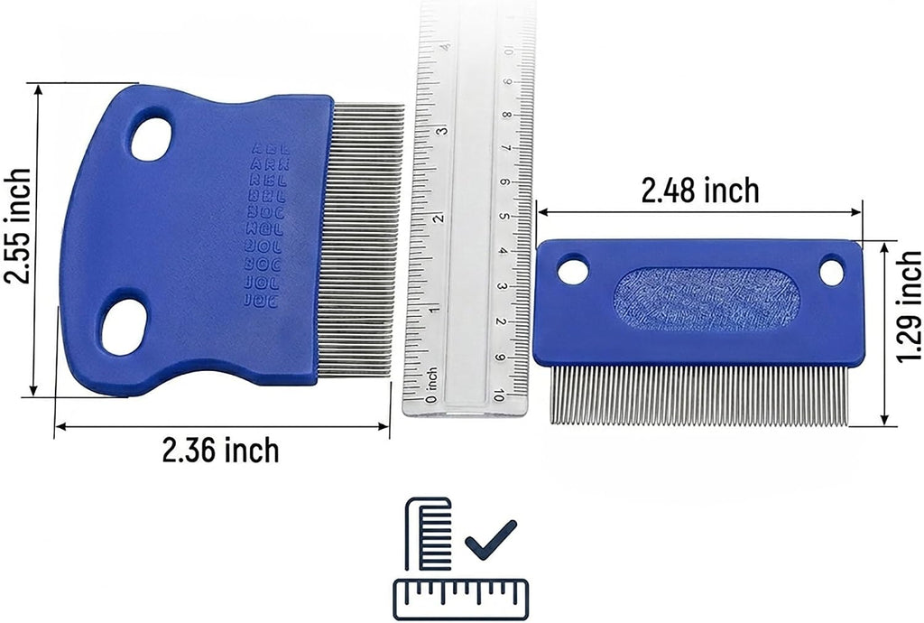 Two pack set of KittuPet professional pet grooming combs for flea and tick removal.