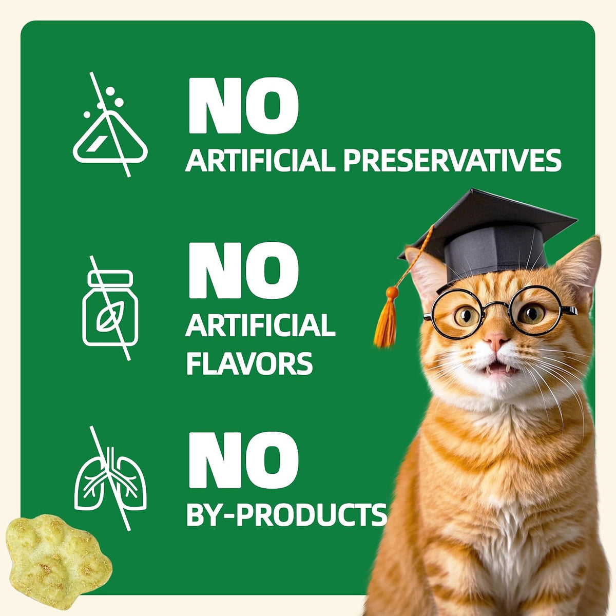 Side profile of Wellix cat grass treats pouch