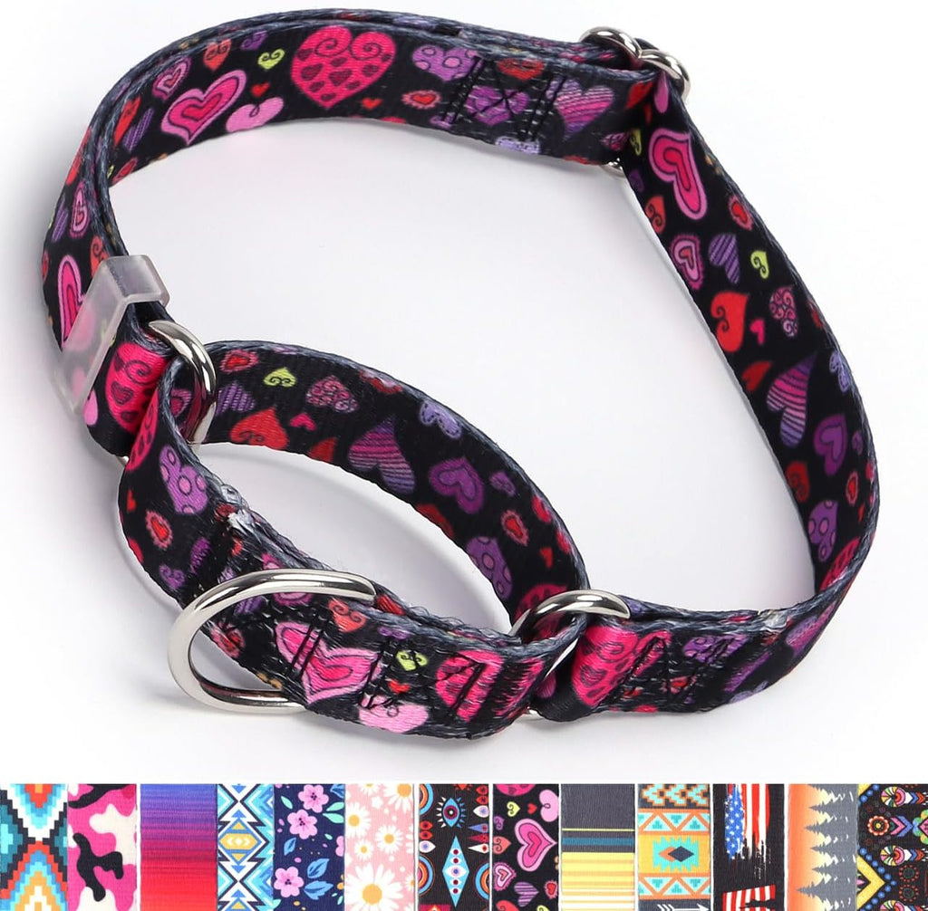Martingale Collar for Dogs, No-Slip Escape Proof Choke No Pull Cinch Soft Nylon Dog Training Collars Adjustable for Small Medium Large Breed Pet Dogs, Pink Daisy M - Image 11