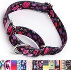 Martingale Collar for Dogs, No-Slip Escape Proof Choke No Pull Cinch Soft Nylon Dog Training Collars Adjustable for Small Medium Large Breed Pet Dogs, Pink Daisy M - Image 11