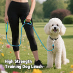 Dog Leash Heavy Duty 4/5/6ft XiaZ 2 Handles Dog Leashes for Medium Large Dogs 1/2 Inch 1000lb Strength Reflective PVC Waterproof-Handles Metal Hook Dual-Handle Rope Leash Nighttime Safety - Image 8