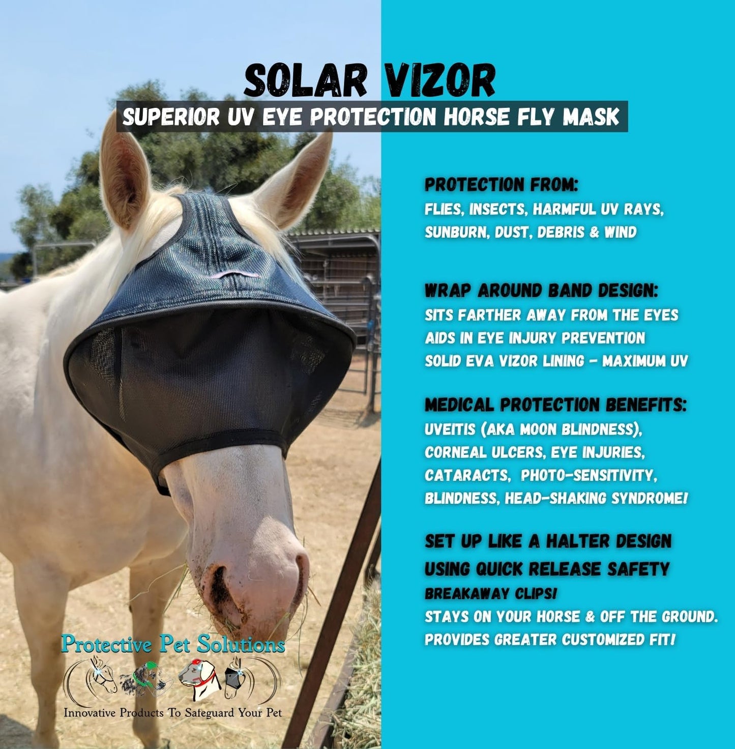 EquiVizor Solar Vizor EVA lining detail for horse comfort