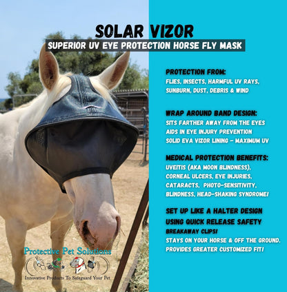 EquiVizor Solar Vizor EVA lining detail for horse comfort