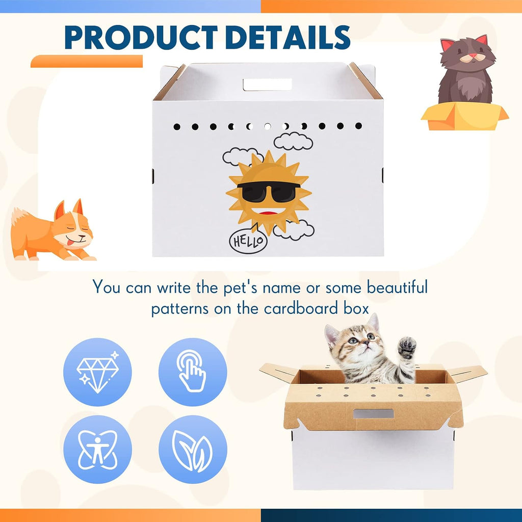 Kisston disposable cat and rabbit transport carton side profile
