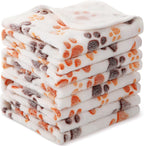 Tatuo 4 Pack Fleece Dog Blankets for Puppy Cats Multi-Size Sleep Mat for Pet Guinea Pig Soft Washable Warm Crate Bed Puppy Teething Toys Print Pattern Blanket Indoor(Mixed Color,24 x 16 Inch,Paw) - Image 11