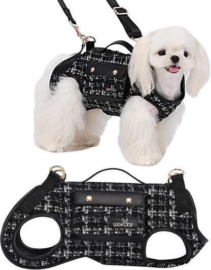 Wakytu Dog Lift Harness Dog Carrier VES Harness Adjustable Leash with Small Puppy Treat Bag,Fits Most Cars,L - Image 10