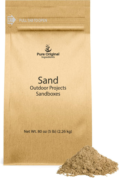 Pure Original Ingredients washed sand 5 pound bag front view