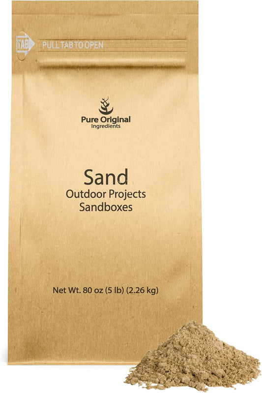 Pure Original Ingredients washed sand 5 pound bag front view