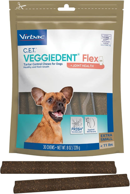 Side profile of premium USA imported Virbac small dog health treats