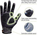 Otis and Claude five finger design pet grooming glove pair