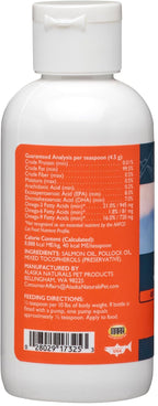 Alaska Naturals Wild Caught Alaska Salmon Oil Formula showing the built-in convenient dispensing pump.