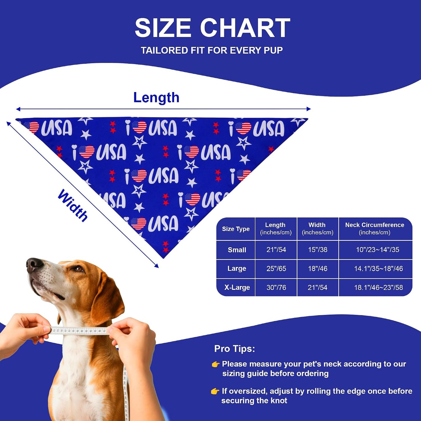 Woffbow large dog bandana tied on pup neck