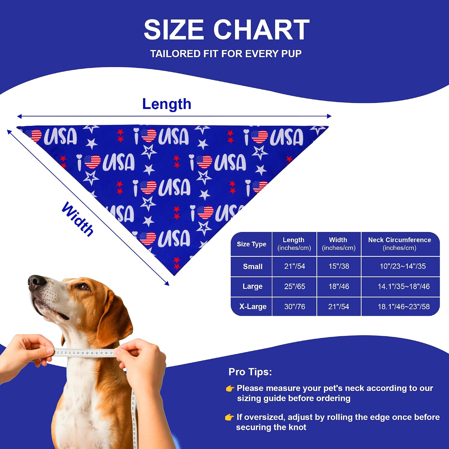 Woffbow large dog bandana tied on pup neck