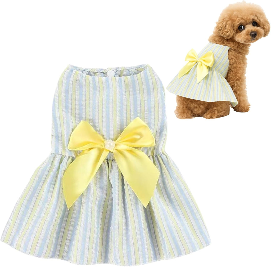Dog Dress,1PC Dog Dresses with Cute Bowknot,Summer Dogs Clothes Pet Princess Dresses for Chihuahua Yorkies Puppies Cat Outfit - Image 10