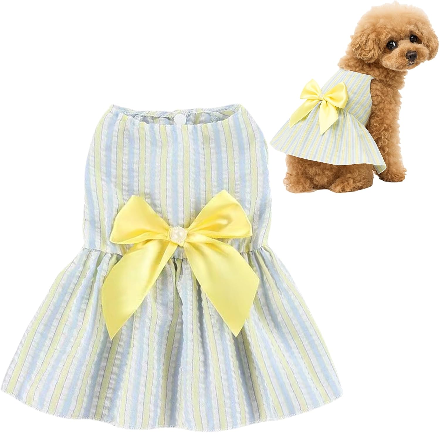 Dog Dress,1PC Dog Dresses with Cute Bowknot,Summer Dogs Clothes Pet Princess Dresses for Chihuahua Yorkies Puppies Cat Outfit - Image 10