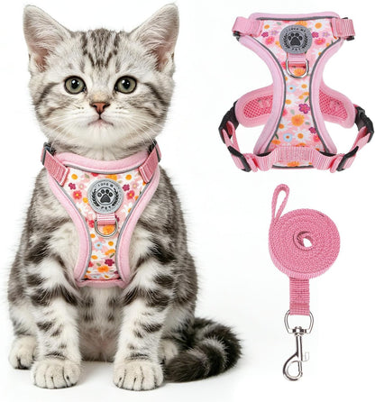 BEAUTYZOO Cat Harness, Escape Proof Cat Harness and Leash Set for Walking, Soft Breathable Vest Harness with 3 Buckles Adjustable,Reflective Easy Control Kitten Harness for Cats (Tie Design),Black S - Image 10
