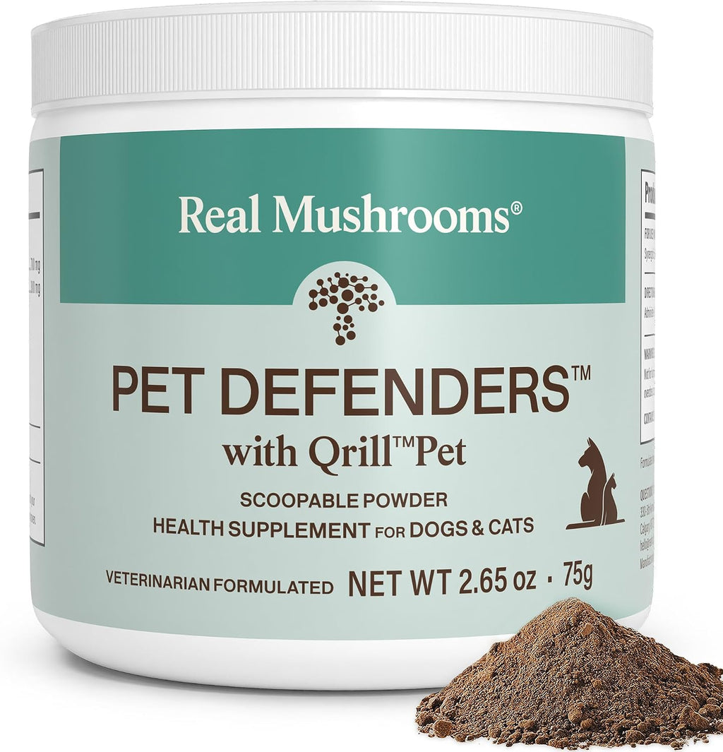 Real Mushrooms Pet Defenders - Dog Immune Support with Reishi, Turkey Tail, Shiitake, Maitake Organic Mushroom Extracts, Chaga - Daily Digestion and Immune Support for Dogs and Cats, 90ct - Image 9