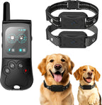 Back view of the sleek black paw design transmitter for wireless dog boundary