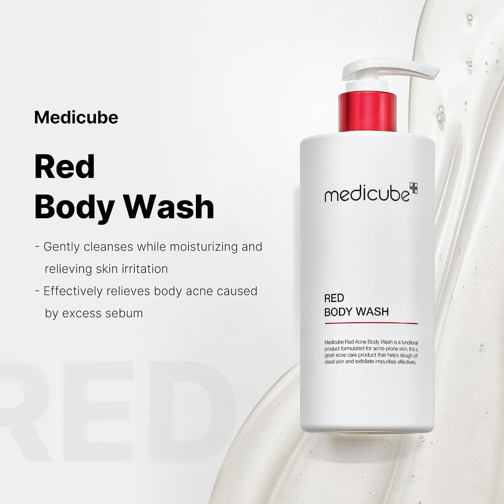Medicube Red Body Wash back label details