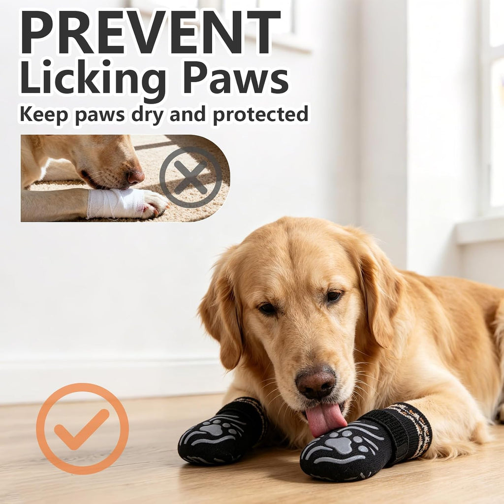 Side profile of Expawlorer pet paw protector socks