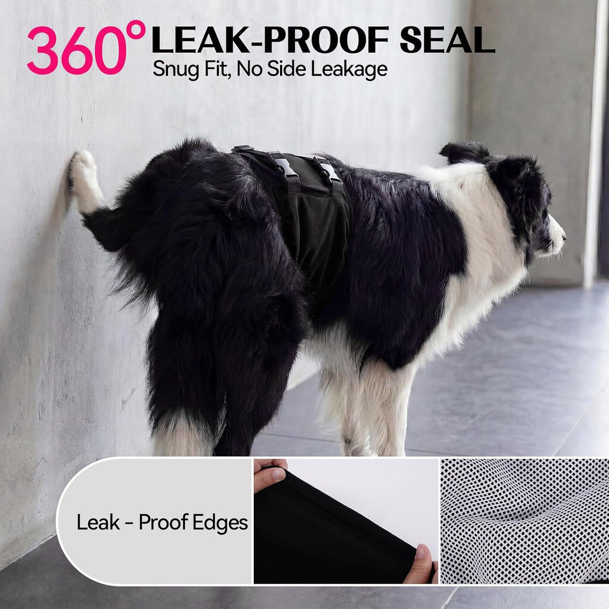 DENTRUN leak proof elastic edges on male dog physiological pants