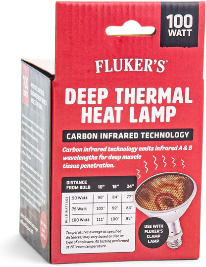 Fluker's carbon infrared 100 watt reptile bulb packaging