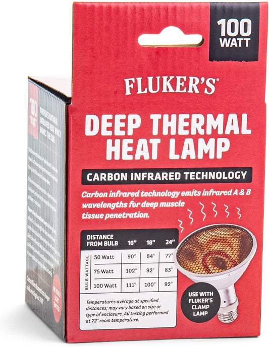 Fluker's carbon infrared 100 watt reptile bulb packaging