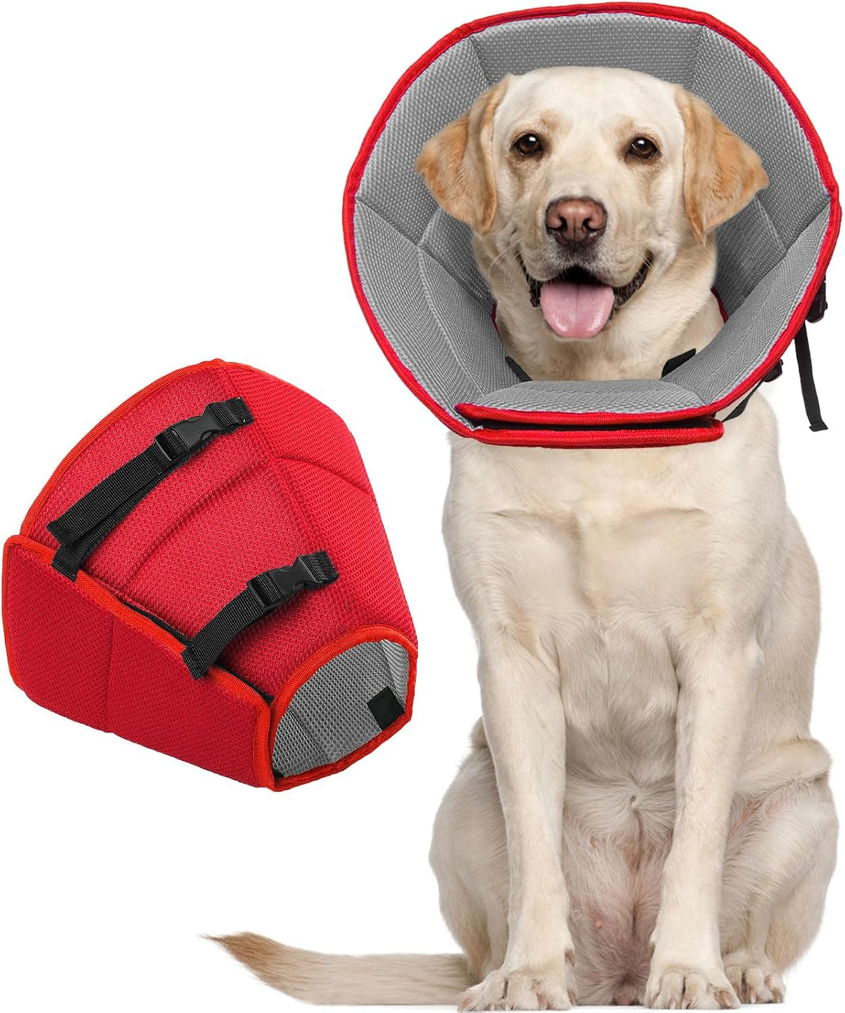 Dog Cone Collar After Surgery for Medium Dogs, Adjustable Soft Recovery Cone for Dogs to Stop Licking Biting, Comfortable Pet Elizabethan Alternative for Wound Healing - Image 14