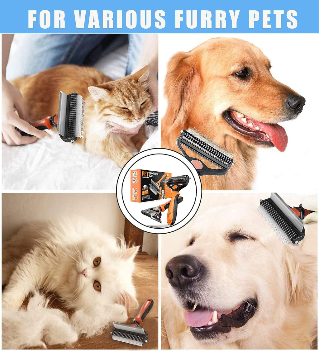 Spring Blossoms dual head pet grooming tool package contents