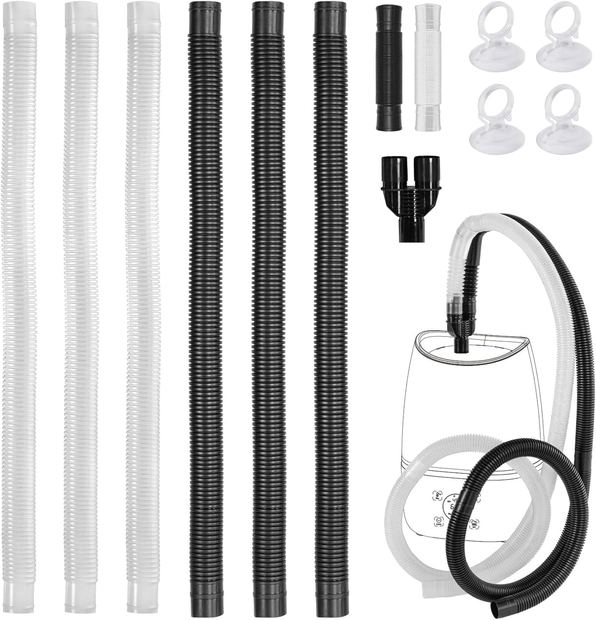 REPTI ZOO reptile fogger extension tube front view packaging and accessories