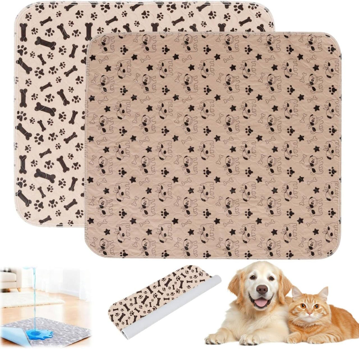 Puppy Pads with Pheromones,Washable Puppy Pee Pads for Dogs,Reusable Puppy Pads Washable for Dogs & Cats,Washable,Durable Leak-Proof & Anti-Slip Pet Training Pads for Home & Trave - Image 12