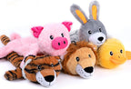 Nocciola stuffless wildlife series squeaky pet toys detail shot.