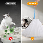 Replacing a heavy duty garbage bag in an automatic cat toilet drawer