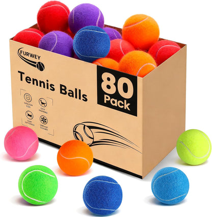 FURWEY Tennis Balls for Dogs 16 Pack,2.5 inches,Durable and Non-Toxic Dog Toys Balls with Mesh Bag,Colorful Fetch Toys Balls for pet Dog (Non Squeaky) - Image 11