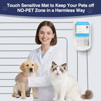 Diagram showing how to use Paparela training mat for cats