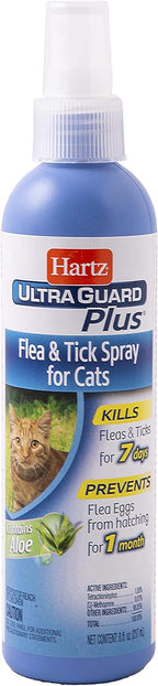 Hartz UltraGuard Plus bottle with ingredient label visible