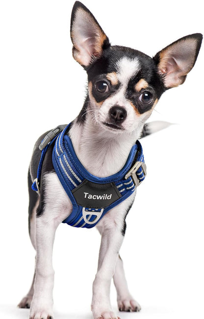 Tacwild No Pull Dog Harness in Blue front view
