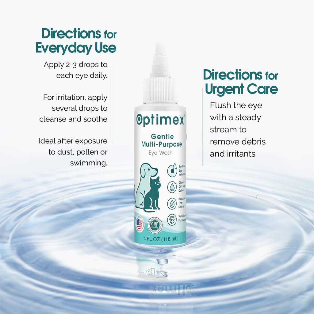 Gentle Multi-Purpose Eye Wash for Dogs & Cats (4 fl oz) Helps with Eye Infections, Redness, Irritation, Tear Stains, Discharge, Pink Eye, Conjunctivitis & Dry Eye Relief Vet Formulated - Image 12