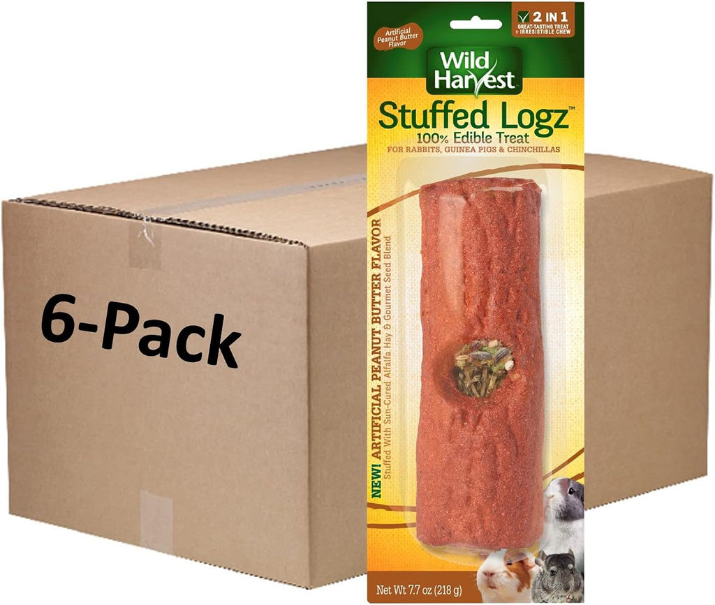 Wild Harvest Stuffed Logz 1 Count, Edible Treat for Rabbits, Guinea Pigs and Chinchillas, Artificial Peanut Butter Flavor - Image 9