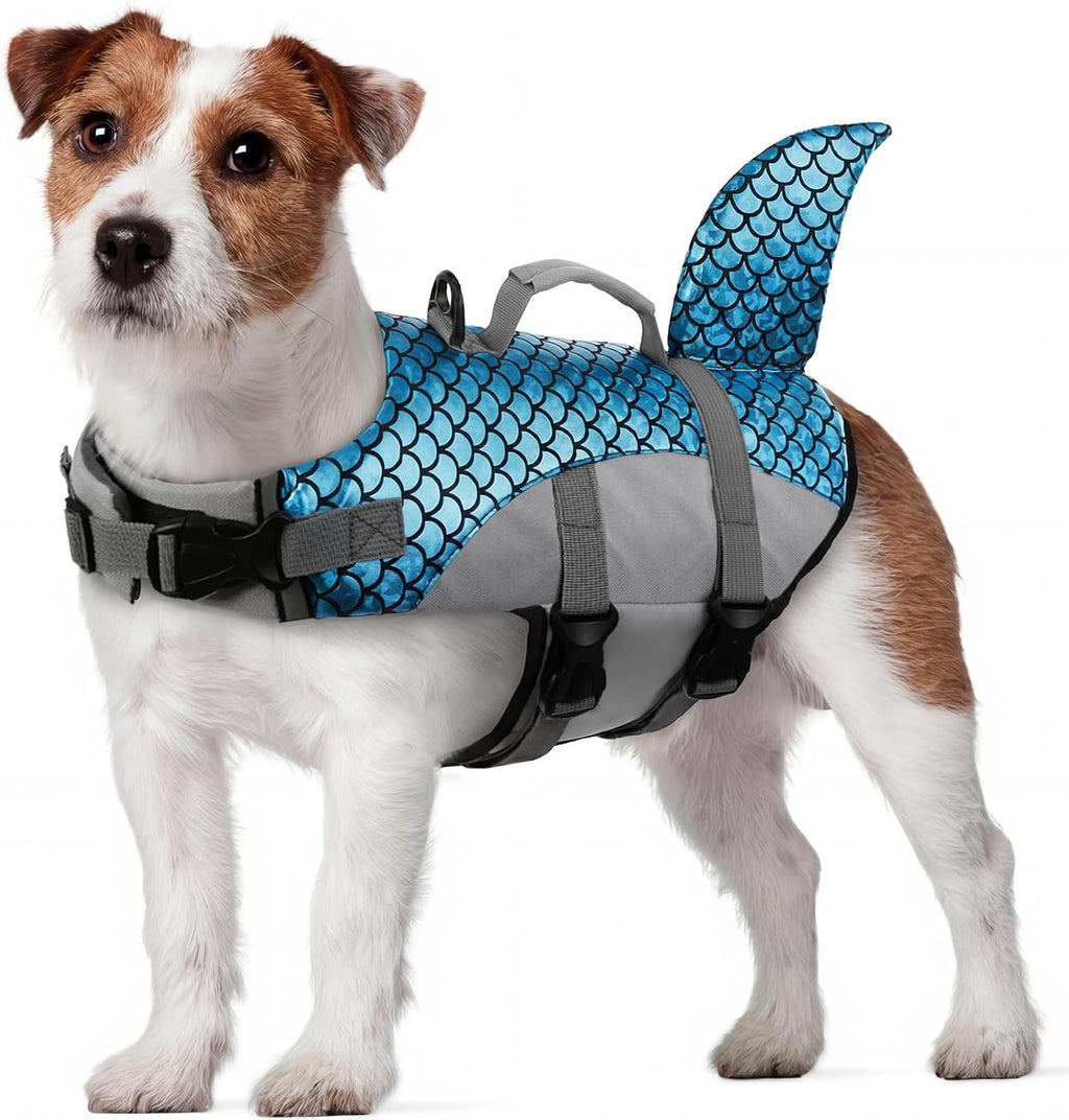Kuoser Dog Life Jacket, Anti-Choke Head Support Float Dog Life Vest for Swimming Boating, Reflective Pet Swim Suit with Rescue Handle & D-Ring & Chin Float for Dulldog Dachshund, Purple XS - Image 13