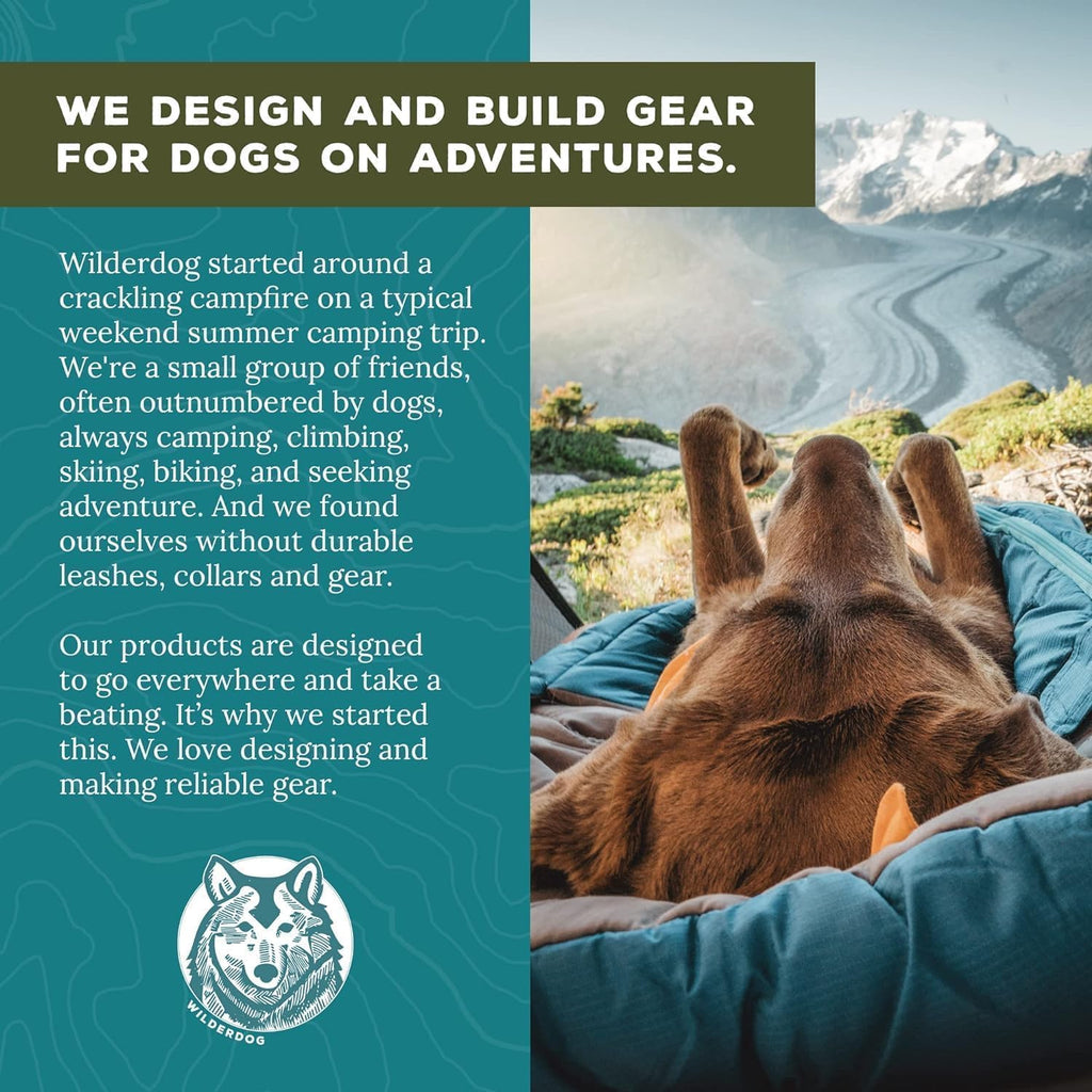 Wilderdog dog harness reflective safety strips in dark